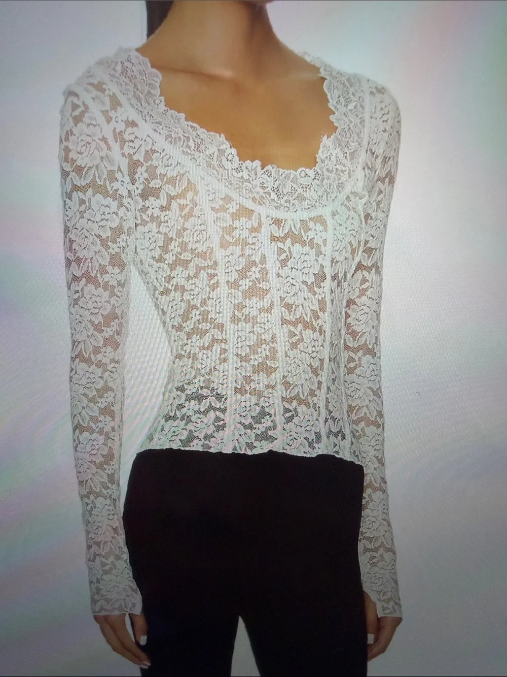 Free people all night long sleeve size M